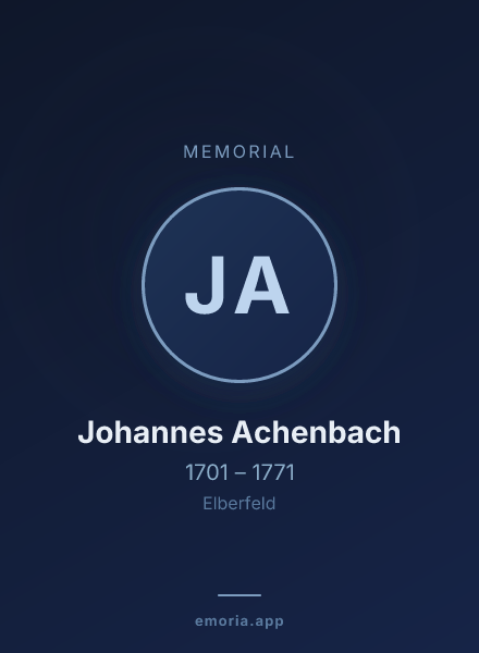 Memorial portrait of Johannes Achenbach