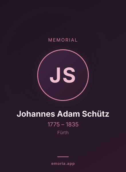 Memorial portrait of Johannes Adam Schütz