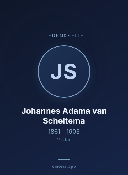 Gedenkportrait von Johannes Adama van Scheltema