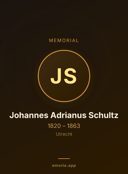 Memorial portrait of Johannes Adrianus Schultz