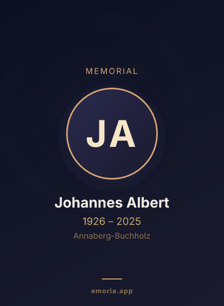 Memorial portrait of Johannes Albert