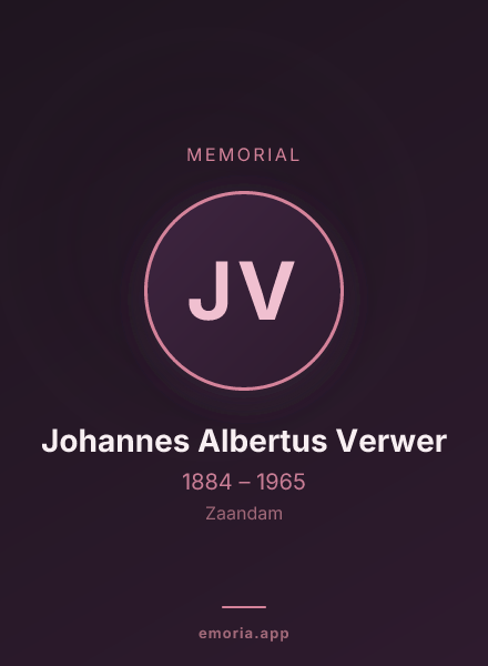 Memorial portrait of Johannes Albertus Verwer