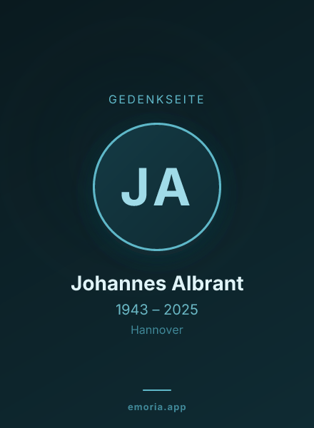Gedenkportrait von Johannes Albrant