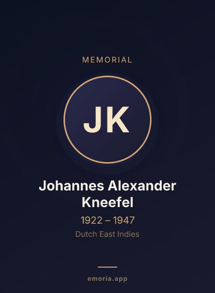 Memorial portrait of Johannes Alexander Kneefel