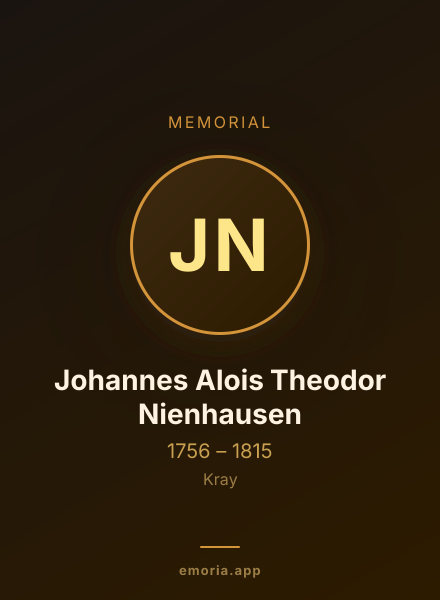 Memorial portrait of Johannes Alois Theodor Nienhausen