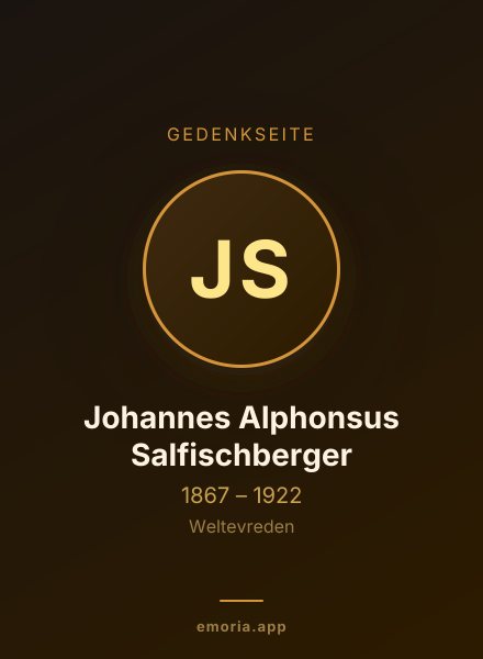 Gedenkportrait von Johannes Alphonsus Salfischberger
