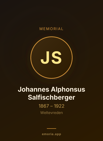 Memorial portrait of Johannes Alphonsus Salfischberger