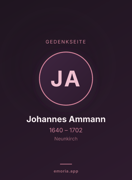 Gedenkportrait von Johannes Ammann