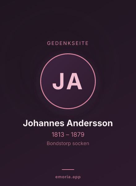 Gedenkportrait von Johannes Andersson