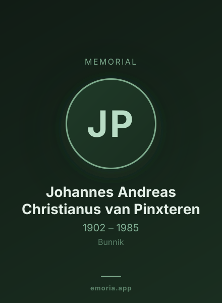 Memorial portrait of Johannes Andreas Christianus van Pinxteren