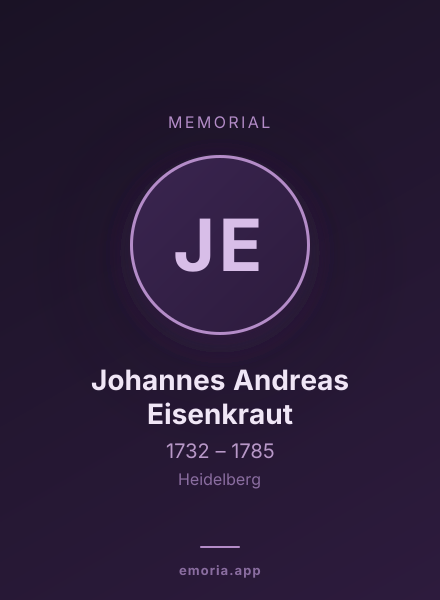 Memorial portrait of Johannes Andreas Eisenkraut