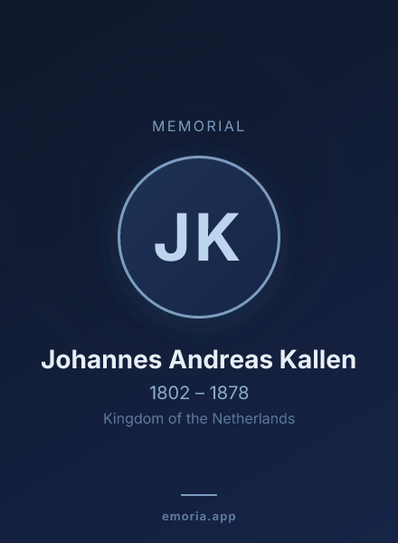 Memorial portrait of Johannes Andreas Kallen