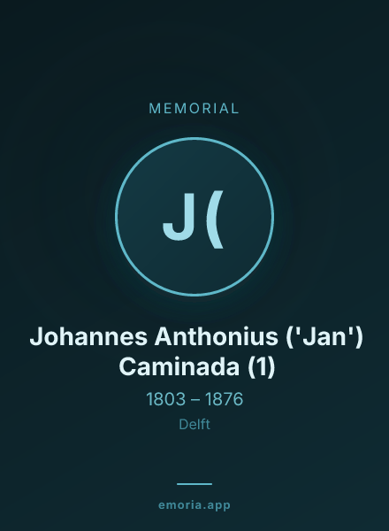 Memorial portrait of Johannes Anthonius ('Jan') Caminada (1)