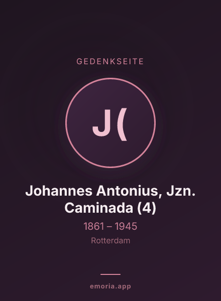 Gedenkportrait von Johannes Antonius, Jzn. Caminada (4)