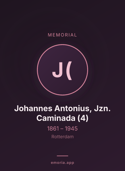 Memorial portrait of Johannes Antonius, Jzn. Caminada (4)