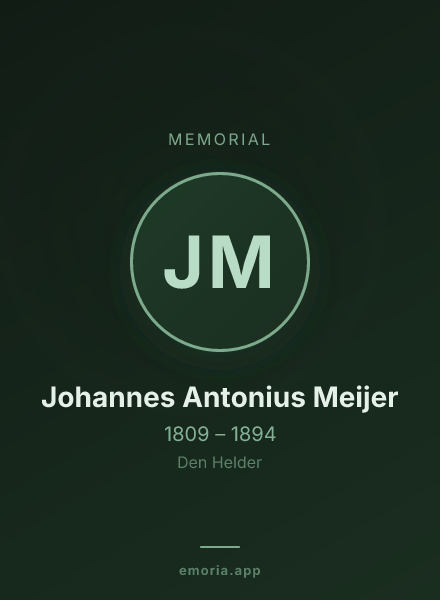 Memorial portrait of Johannes Antonius Meijer