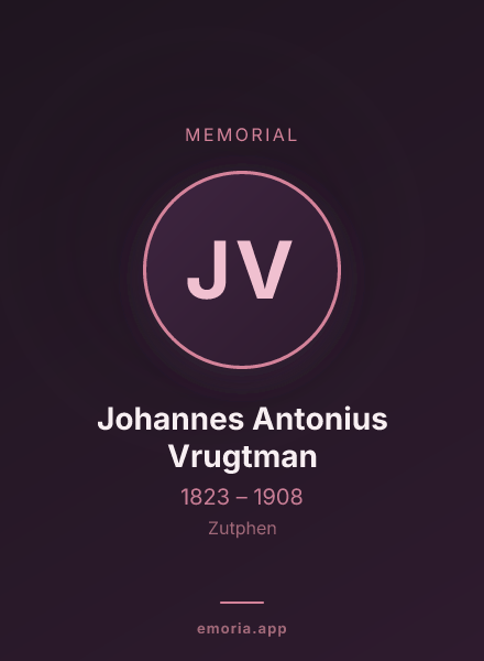 Memorial portrait of Johannes Antonius Vrugtman