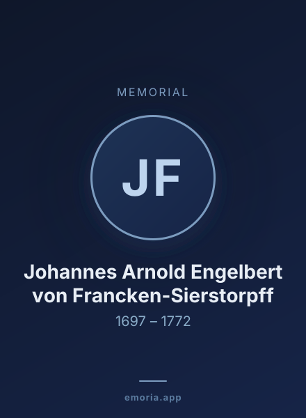 Memorial portrait of Johannes Arnold Engelbert von Francken-Sierstorpff