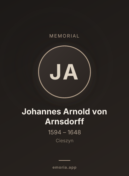 Memorial portrait of Johannes Arnold von Arnsdorff