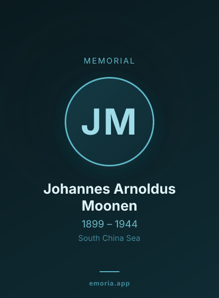Memorial portrait of Johannes Arnoldus Moonen