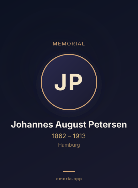 Memorial portrait of Johannes August Petersen