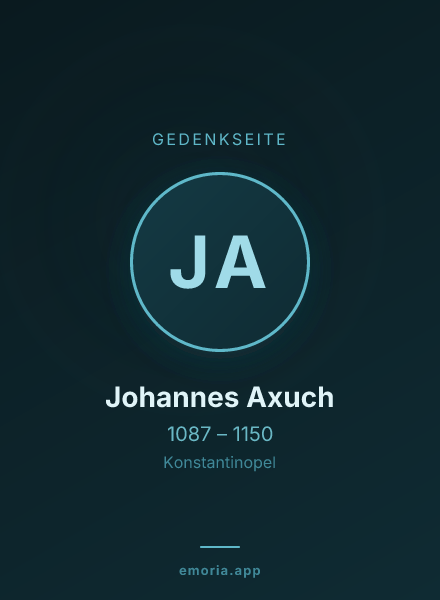 Gedenkportrait von Johannes Axuch