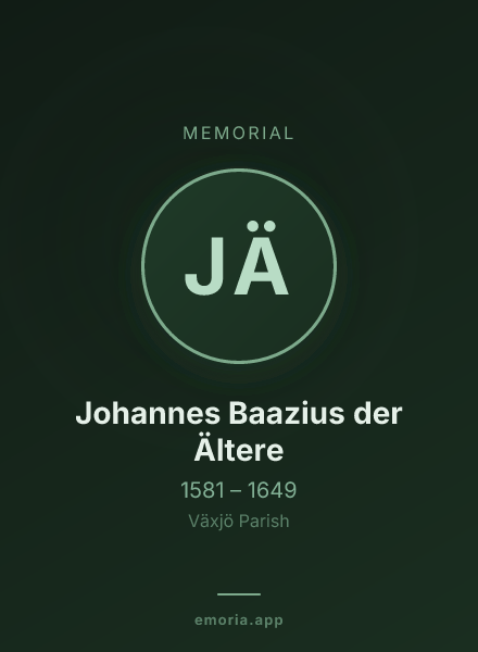 Memorial portrait of Johannes Baazius der Ältere
