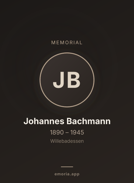 Memorial portrait of Johannes Bachmann
