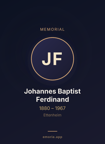 Memorial portrait of Johannes Baptist Ferdinand