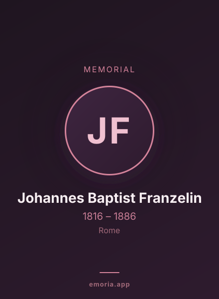 Memorial portrait of Johannes Baptist Franzelin