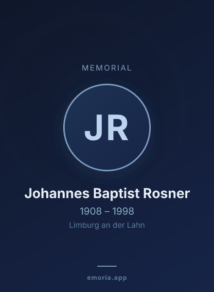 Memorial portrait of Johannes Baptist Rosner