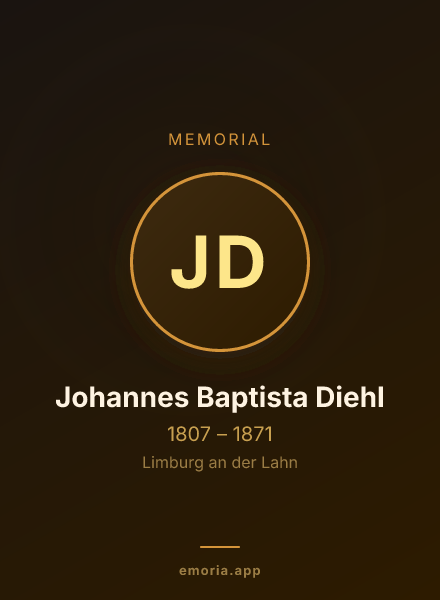 Memorial portrait of Johannes Baptista Diehl