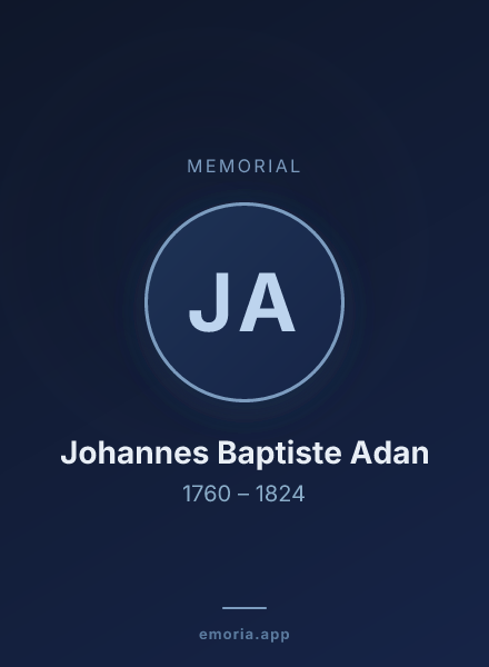 Memorial portrait of Johannes Baptiste Adan