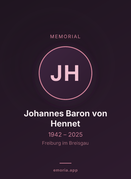 Memorial portrait of Johannes Baron von Hennet