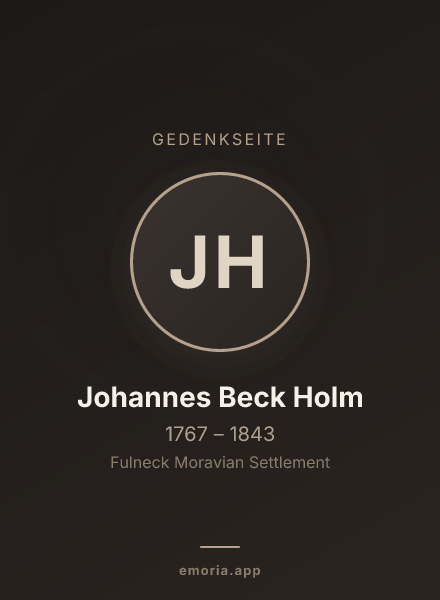 Gedenkportrait von Johannes Beck Holm