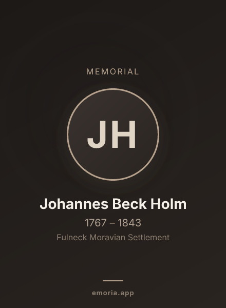 Memorial portrait of Johannes Beck Holm