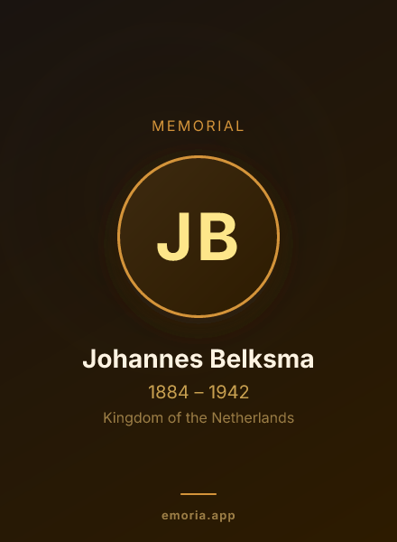 Memorial portrait of Johannes Belksma