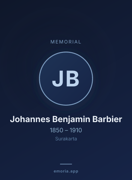 Memorial portrait of Johannes Benjamin Barbier