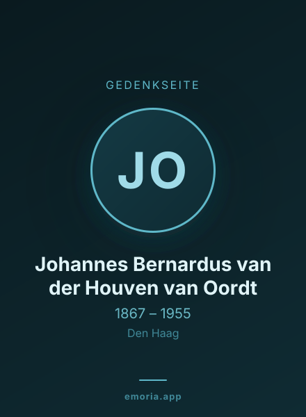Gedenkportrait von Johannes Bernardus van der Houven van Oordt