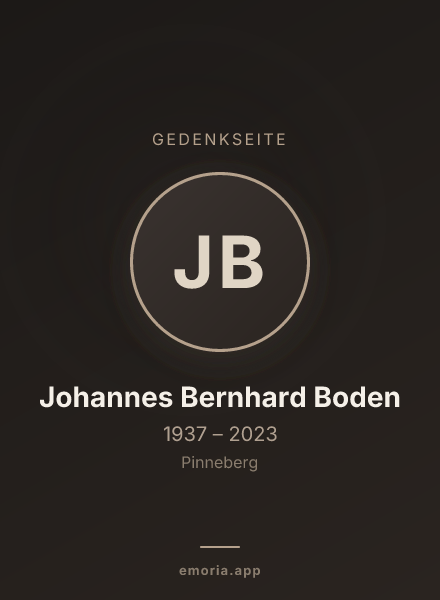 Gedenkportrait von Johannes Bernhard Boden