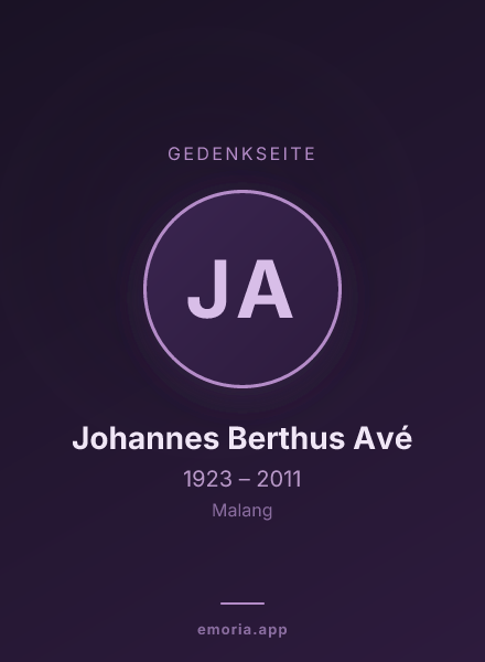 Gedenkportrait von Johannes Berthus Avé