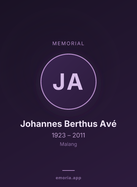 Memorial portrait of Johannes Berthus Avé
