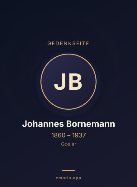Gedenkportrait von Johannes Bornemann