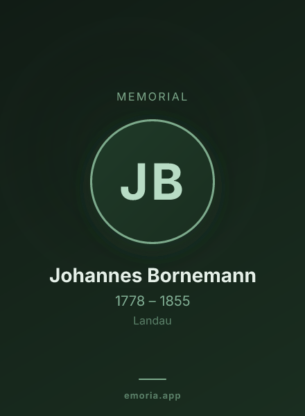 Memorial portrait of Johannes Bornemann