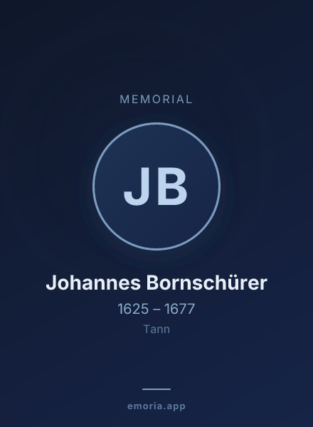 Memorial portrait of Johannes Bornschürer