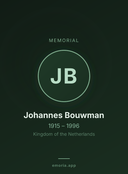 Memorial portrait of Johannes Bouwman