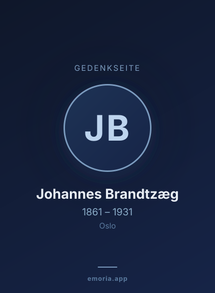 Gedenkportrait von Johannes Brandtzæg