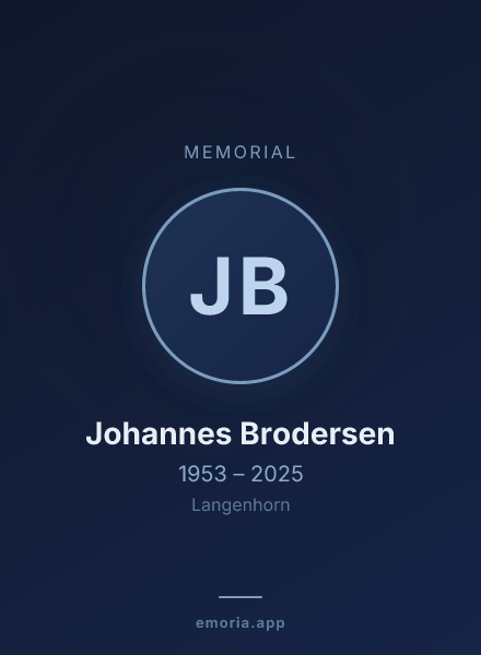 Memorial portrait of Johannes Brodersen