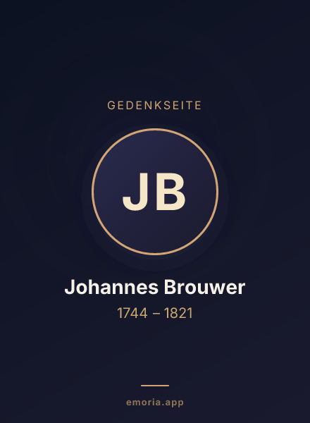 Gedenkportrait von Johannes Brouwer