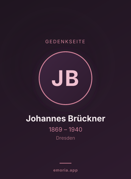 Gedenkportrait von Johannes Brückner
